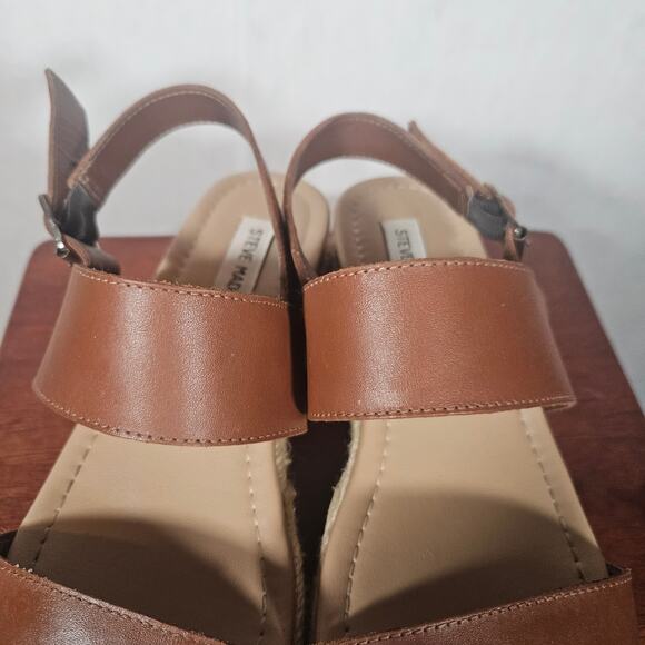 Steve Madden Fifer Brown Espadrille Wedge Sandal Size 9 (runs like an 8) - Picture 4 of 10
